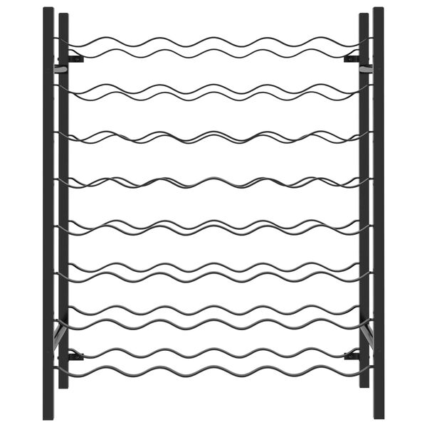 vidaXL Casier à bouteilles pour 48 bouteilles Noir Métal