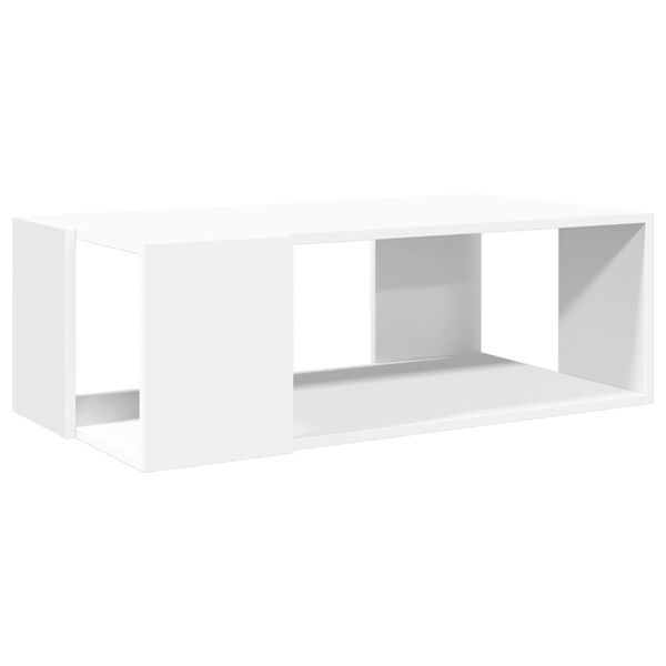 vidaXL Table basse blanc 89,5x48x30 cm bois d&rsquo;ing&eacute;nierie
