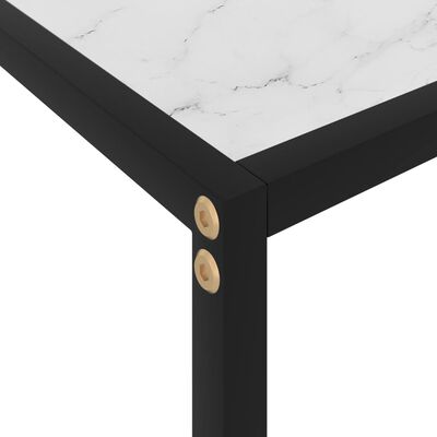 vidaXL Table console Blanc 100x35x75 cm Verre trempé