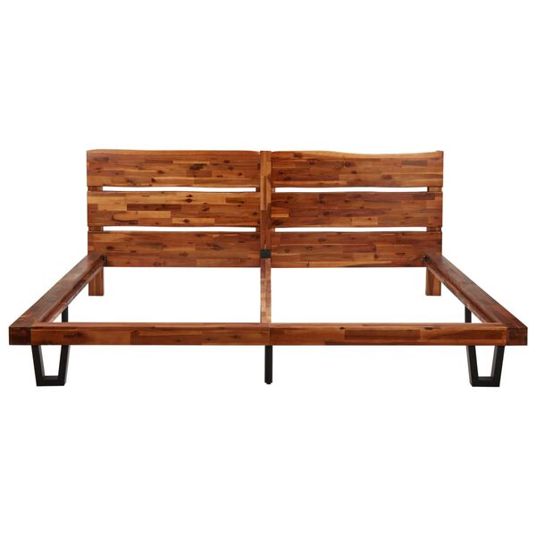 vidaXL Cadre de lit à live edge Bois d'acacia massif 200 cm
