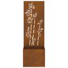 vidaXL &Eacute;cran de confidentialit&eacute; de jardin Floral Rouill&eacute; 50 x 140 cm
