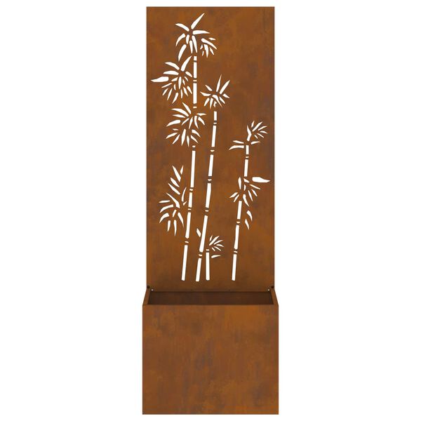 vidaXL &Eacute;cran de confidentialit&eacute; de jardin Floral Rouill&eacute; 50 x 140 cm