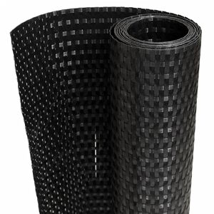 vidaXL Paravent de balcon noir 300x80 cm r&eacute;sine tress&eacute;e