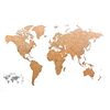 MiMi Innovations D&eacute;cor de carte du monde murale Puzzle Marron 150x90cm