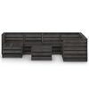 vidaXL Salon de jardin 8 pcs Bois de pin impr&eacute;gn&eacute; de gris