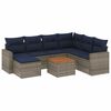 vidaXL Ensemble de canap&eacute; de jardin 8 pcs avec coussins gris r&eacute;sine tress&eacute;e