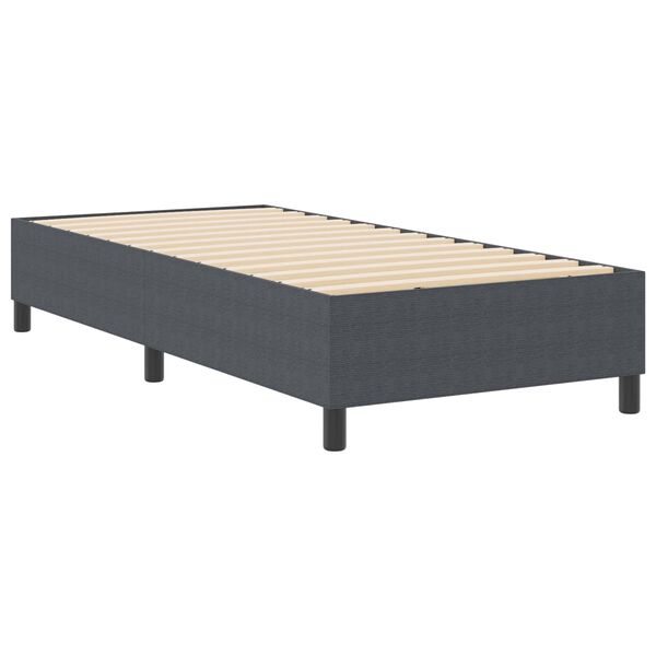 vidaXL Cadre de lit plateforme Gris fonc&eacute; 90 x 190 cm tissu