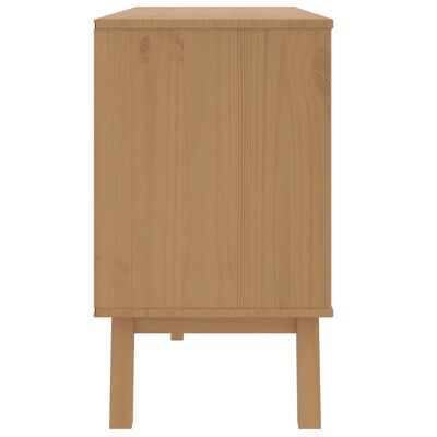 vidaXL Armoire à tiroirs OLDEN blanc et marron bois de pin solide