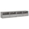 vidaXL Meubles TV muraux 2pcs sonoma gris 80x30x30cm bois d'ing&eacute;nierie