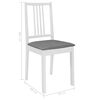 vidaXL Chaises &agrave; manger avec coussins lot de 2 blanc bois solide