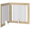 vidaXL Porte de chien pliable avec supports 2 pc Ch&ecirc;ne Sonoma 200,5 cm