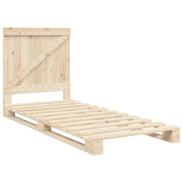 vidaXL Cadre de lit sans matelas avec t&ecirc;te de lit 90x200 cm
