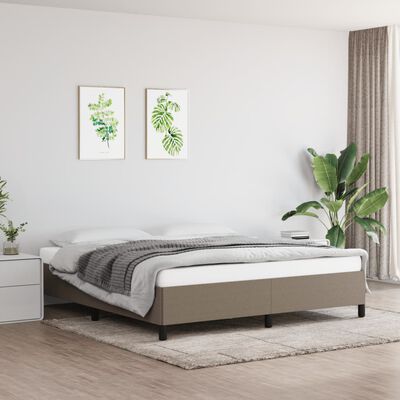 vidaXL Cadre de lit sans matelas taupe 180x200 cm tissu