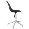 vidaXL Chaise pivotante de salle &agrave; manger Noir PP
