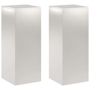 vidaXL Support de Plante 2 pcs Argent&eacute; 40 x 40 x 100 cm Acier