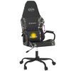 vidaXL Chaise de jeu de massage Noir et camouflage Similicuir