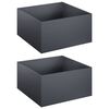 vidaXL Cache-pot de jardin 2 pc Anthracite 40 x 40 x 30 cm
