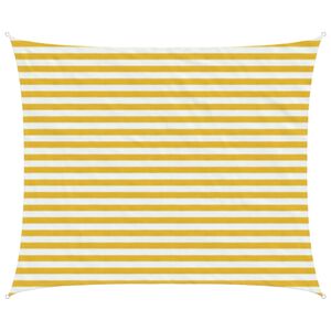 vidaXL Voile d'ombre Jaune et blanc 2,5 x 3,5 m HDPE