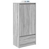 vidaXL Armoire tiroir sonoma gris 55,5x34x119,5 cm bois d'ing&eacute;nierie