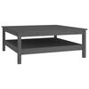 vidaXL Table basse Gris 100x100x40 cm Bois massif de pin