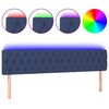 vidaXL T&ecirc;te de lit &agrave; LED Bleu 180x7x78/88 cm Tissu
