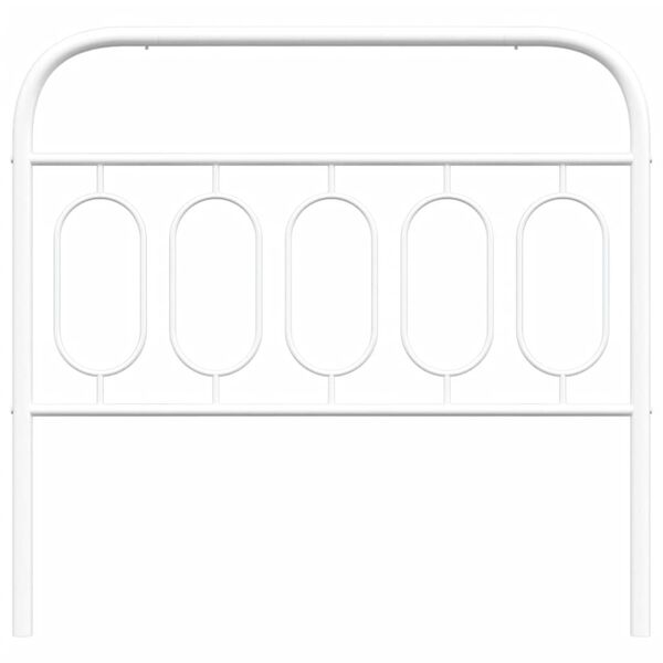 vidaXL Tête de lit métal blanc 100 cm