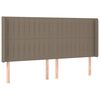 vidaXL T&ecirc;te de lit avec oreilles Taupe 183x16x118/128 cm Tissu