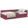 vidaXL Cadre de lit d'angle Bordeaux 80 cm x 200 cm tissu