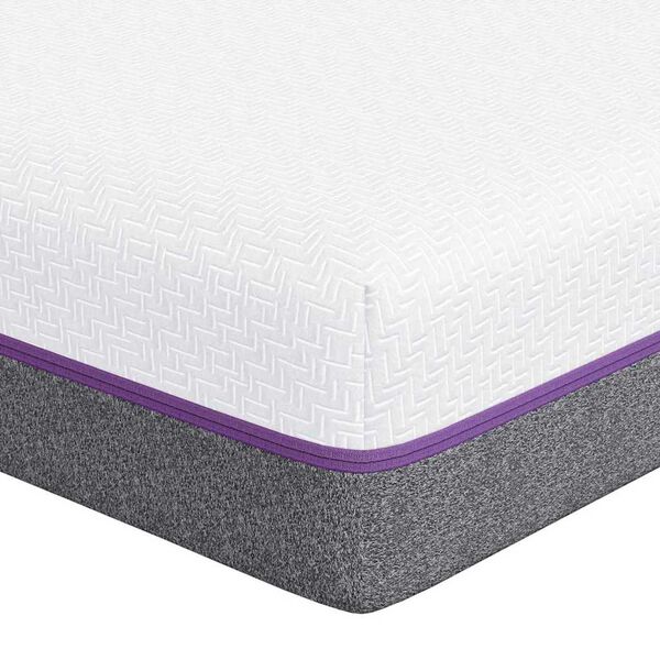 vidaXL Matelas Blanc et Gris 180 x 200 cm Mousse à mémoire de forme