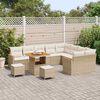 vidaXL Ensemble de canap&eacute; de jardin 12 pcs Beige Poly Rattan
