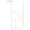vidaXL Paroi de douche 115x195 cm ESG Verre Blanc