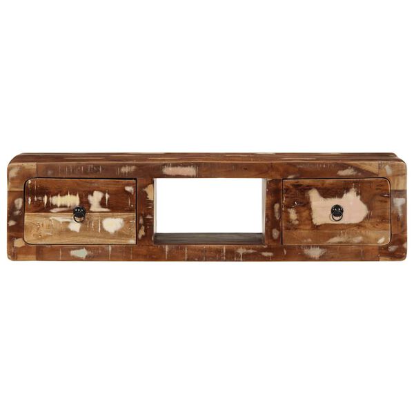 VidaXL Meuble TV mural 100x32x25 cm bois massif de r&eacute;cup&eacute;ration