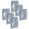 vidaXL Anneau d'arrimage pour remorque 6 pcs Acier galvanis&eacute; 2000 kg