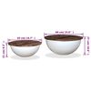 vidaXL Ensemble de table basse 2pcs Bois récupération massif forme bol