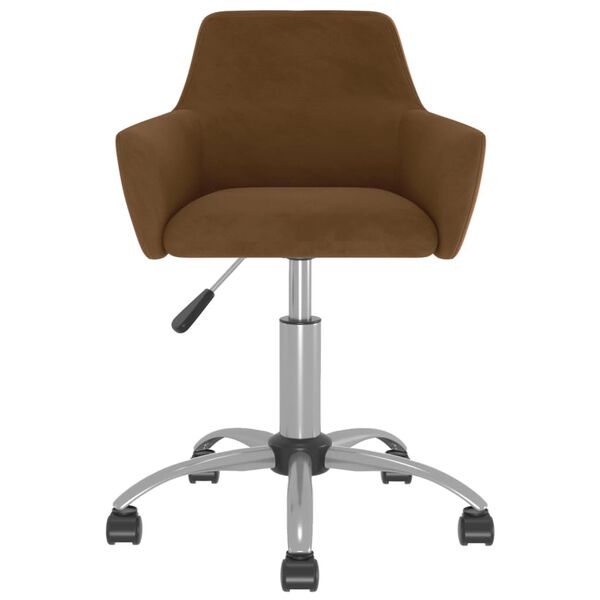 vidaXL Chaises pivotantes &agrave; manger lot de 2 Marron Velours