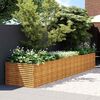 vidaXL Lit sur&eacute;lev&eacute; de jardin 479x100x69 cm acier corten