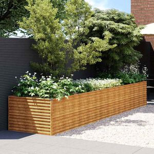 vidaXL Lit sur&eacute;lev&eacute; de jardin 479x100x69 cm acier corten