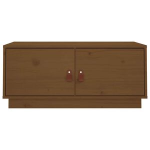 vidaXL Table basse Marron miel 80x50x35 cm Bois massif de pin