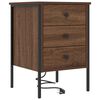 vidaXL Cabinet de chevet Ch&ecirc;ne brun 42 x 41 x 61 cm Bois d'ing&eacute;nierie