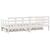vidaXL Lit de jour et tiroirs sans matelas blanc 80x200 cm bois massif
