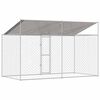 vidaXL Cage pour chien Argent 400 x 200 x 256 cm Acier galvanisé