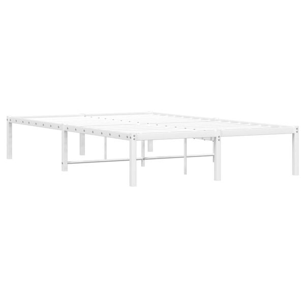 vidaXL Cadre de lit m&eacute;tal sans matelas blanc 120x200 cm