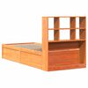 vidaXL Cadre de lit sans matelas cire marron 75x190 cm bois pin massif