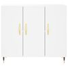 vidaXL Buffet blanc 90x34x80 cm bois d'ing&eacute;nierie