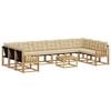 vidaXL Ensemble de canap&eacute;s d'ext&eacute;rieur 11 pc Blanc et Beige