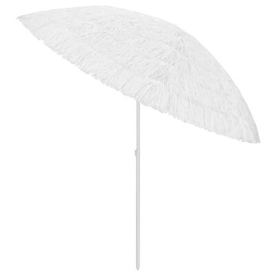 vidaXL Parasol de plage Hawaii Blanc 300 cm
