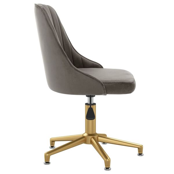 vidaXL Chaise pivotante &agrave; manger Gris clair Velours