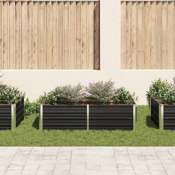 vidaXL Jardini&egrave;re 160 x 80 x 45 cm Acier galvanis&eacute; Anthracite