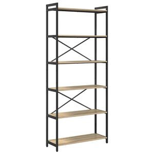 vidaXL &Eacute;tag&egrave;re 80 x 30 x 189,5 cm Bois d'ing&eacute;nierie Ch&ecirc;ne Sonoma