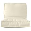vidaXL Set de coussins de palette 2 pcs Cr&egrave;me 70 x 70 x 12 cm